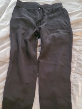 Women's Black Athletic Joggers with Drawstring Waist